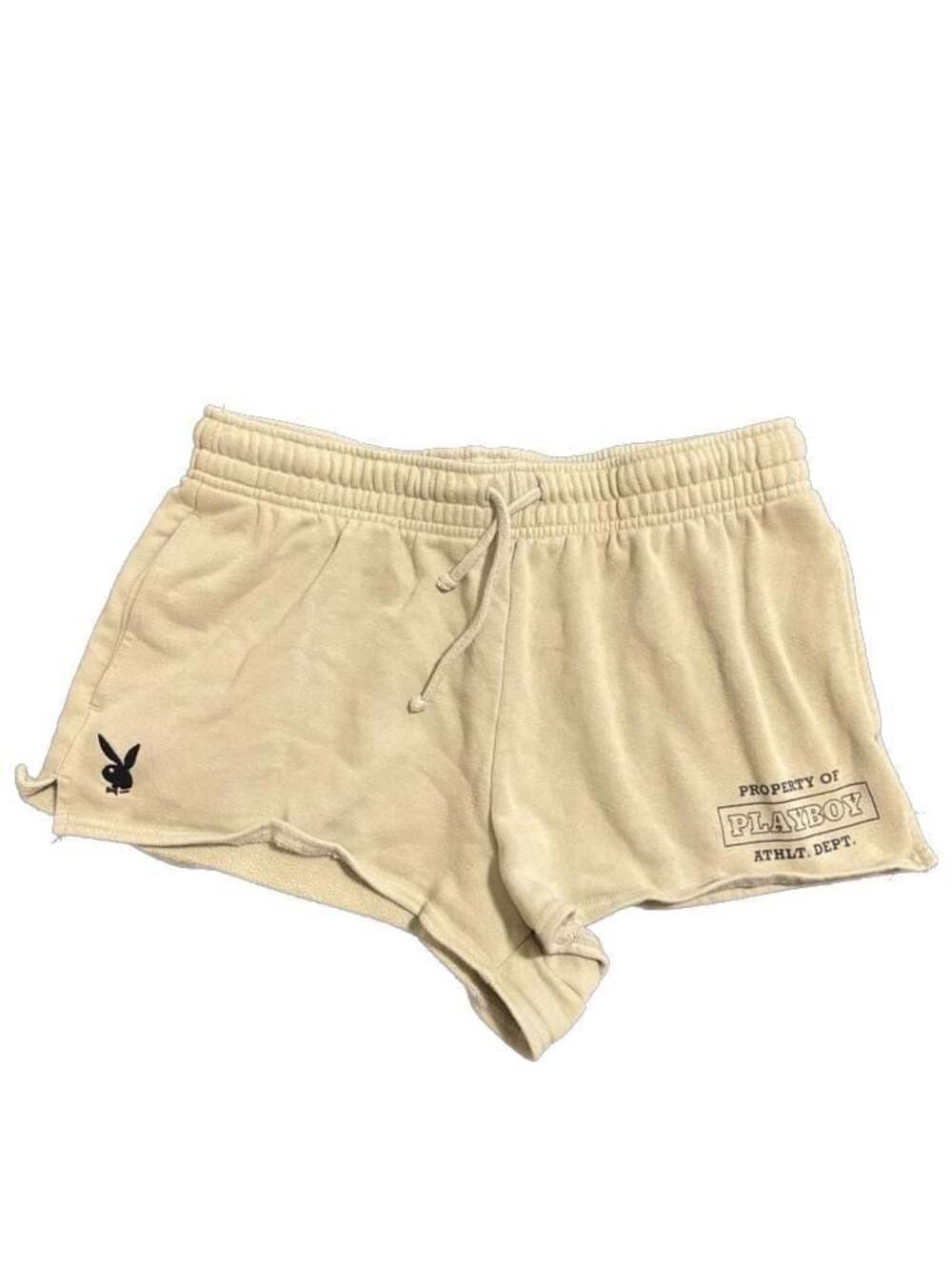 Playboy by PacSun Property of Playboy Athletic Dept Raw Hem Sweat Shorts